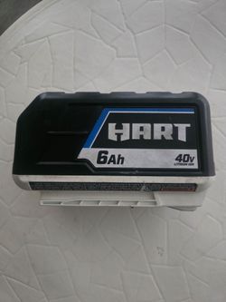 HART 6.0 Ah 40V Cordless System and works interchangeably with all HART 40V outdoor power tools (such as mowers, string trimmers, chainsaws, and blowe