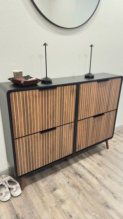 47 Inch Large Shoe Cabinet With 4 Flip Drawers