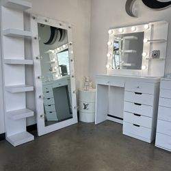 Vanity Furniture Sale - Table Dresser & Mirror Discount Warehouse 