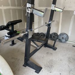 Bench Set With All Weights And Bar Included