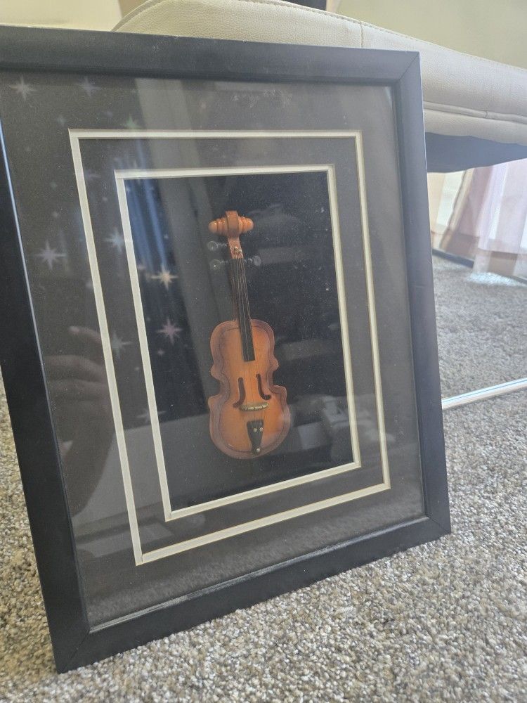 Framed Matted Violin/Fiddle Shadow Box