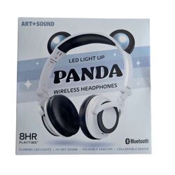 I ART+SOUND LED Light Up Panda Bluetooth Wireless / Wired Headphones: Adjustable