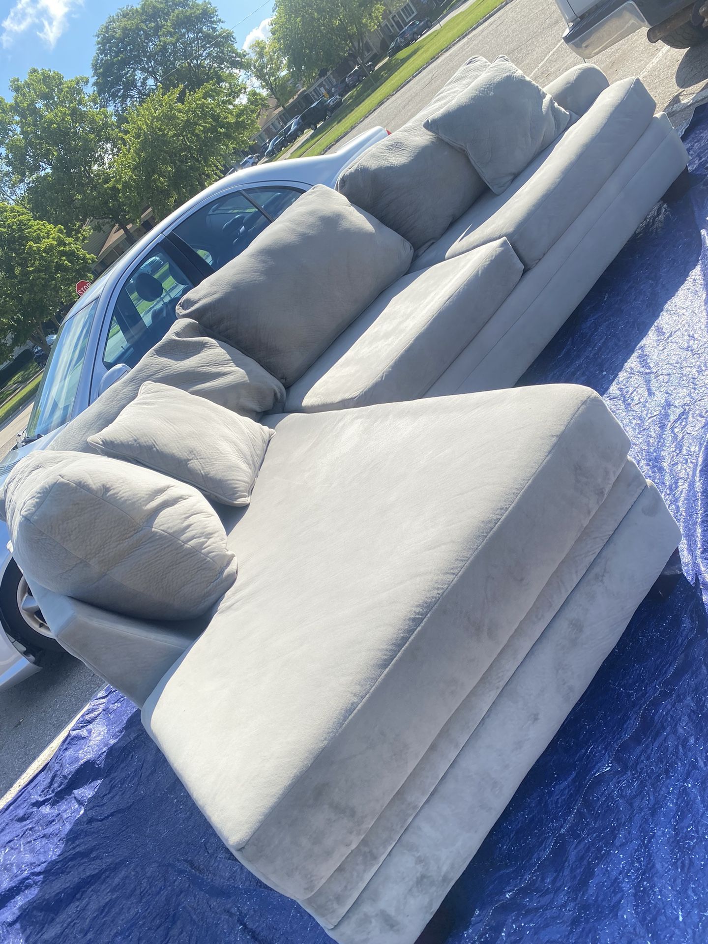 LARGE GREY CLOUD SECTIONAL 