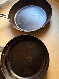 Viking Blue Carbon Steel Skillet Set