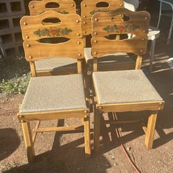 4 Beautiful Vintage Chairs 