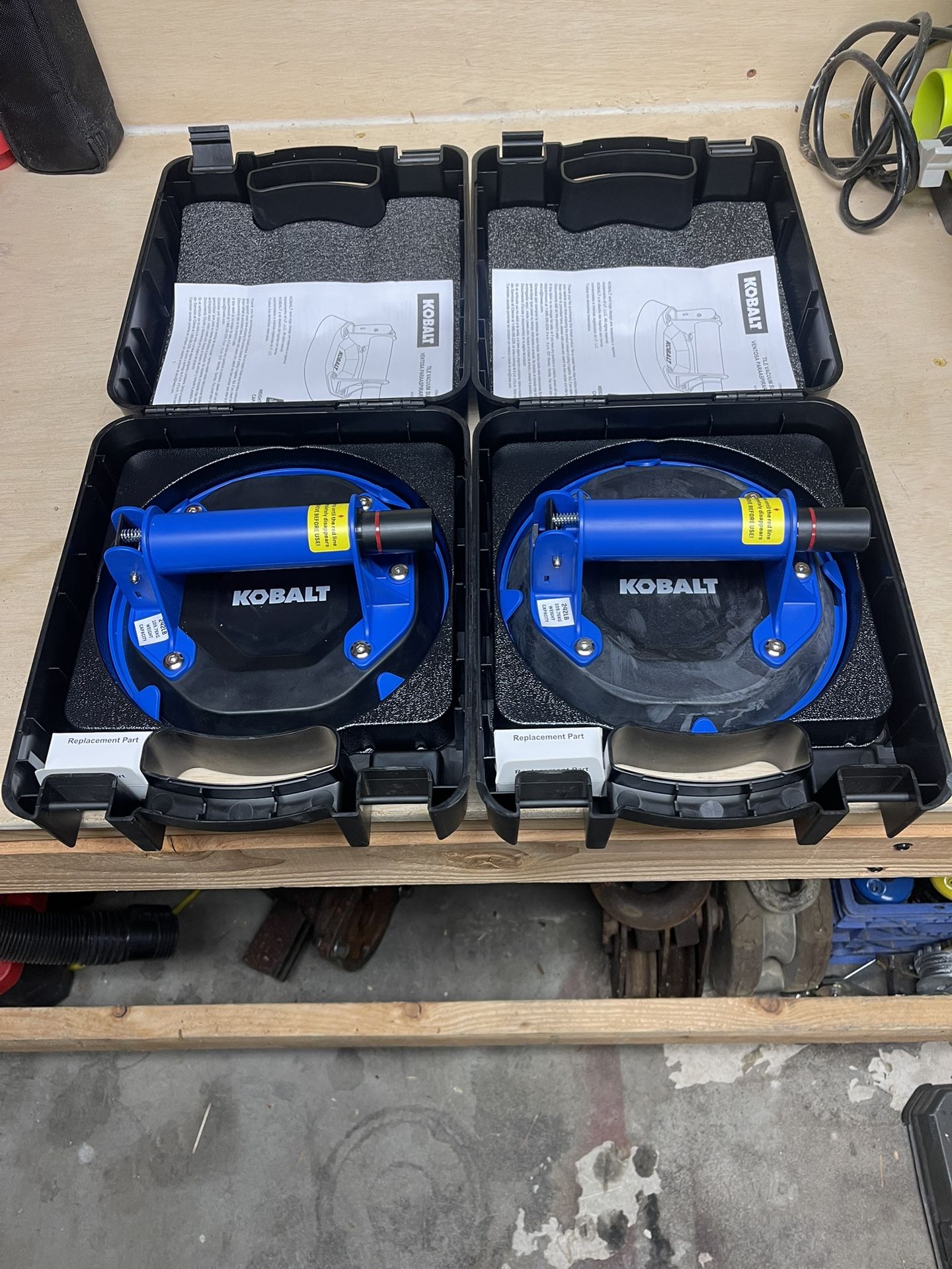 Kobalt Tile/Glass Suction Cups Pair Like New