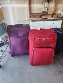 Polo Fusion USA Red Soft-Side Luggage Suitcase
