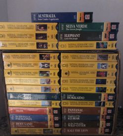 New National Geographic VHS Video Library. Lot of 29.