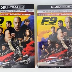 The Fast Saga F9 4K ULTRA HD Blu-Ray 2 Disc Set + OOP Slipcover *Sealed*