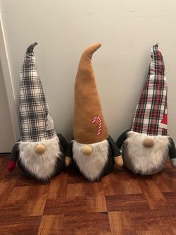 Christmas 🎄 Large Gnome Plush Decorations Set of Three