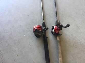 2- Fishing Rods With Reels, Zebco 404 Spincasting, Bait Casting Rod All Star  With Spark Reel. for Sale in Phoenix, AZ - OfferUp