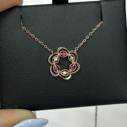 Flower Necklace 18k Gold 