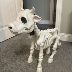 Red Shed Skeleton Cow Halloween Decoration $90