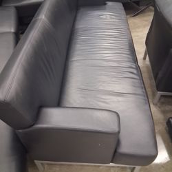 Black Leather Sofa