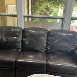 FREE Brown Leather Couch