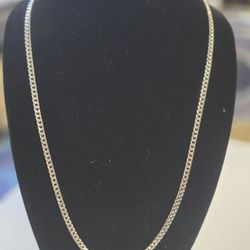 Silver Cuban Chain 5mm 30in; Rhodium Coated