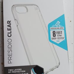 NEW SPECK PRESIDIO CLEAR CELL PHONE CASE W/IMPACTIUM CLEAR ORIG. $40 