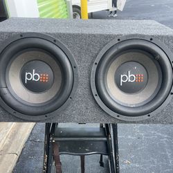 2 12” Power Bass Subwoofers Inbox With 600w Diamond Amp.
