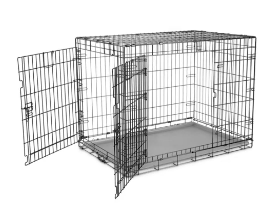 2 door folding dog crate