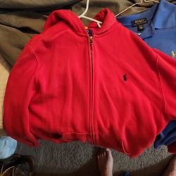 3 Items, 1 Red Sweater And 2 Polos Ralph Lauren 