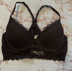 Victoria’s Secret PINK Black Lace Racerback Bralette Women Size Small