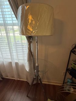 2 Glass Table floor lamps