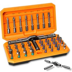 42-in-1 Magnetic Ratchet Screwdriver Set with 40 S2 Steel Bits, Small Repair Tool Kit with Detachable Handle, Precision Screwdriver Set for Furniture,