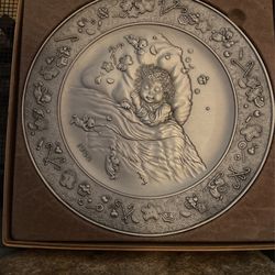 HALLMARK Pewter Plate 1988 MARY HAMILTON Sugarplums NIGHT BEFORE CHRISTMAS Boxed