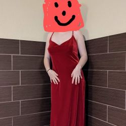 Vintage Red Velveteen Dress 