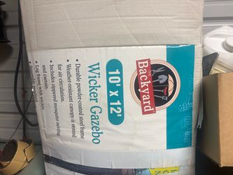 10x12 wicker gazebo new in box