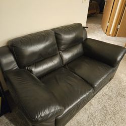 Leather Chair & Love Seat