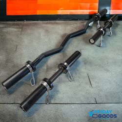 Brand New Curl Ez Easy Bar Barbell + Dumbbells Loadable Handles Olympic  Home Gym Equipment 