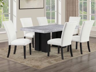 🔥 7-Piece Dining Table Set with 6 Chairs