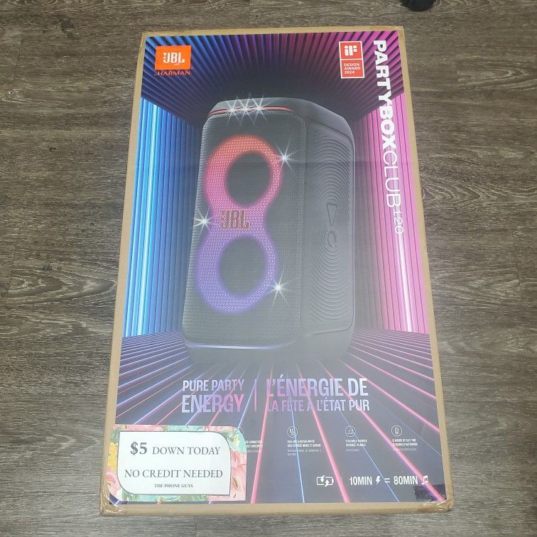 🔊 JBL PartyBox Club 120 – Brand New, Bass-Boosted Sound, Mic Input, and Light Show! Now from $449 or $1 to Grab It Today with Full Warranty