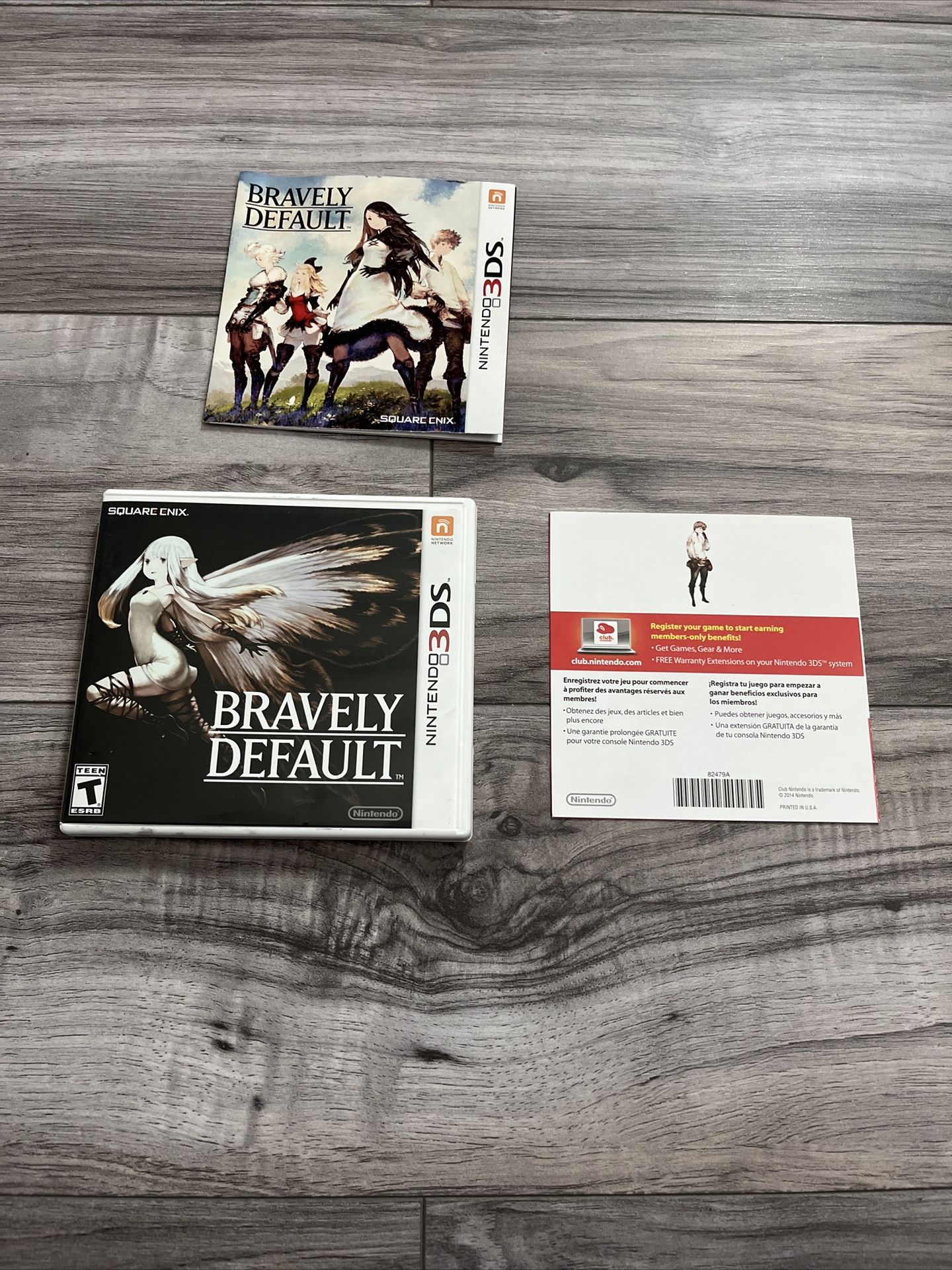 Bravely Default - Nintendo 3DS Box And Manual Only No Game 