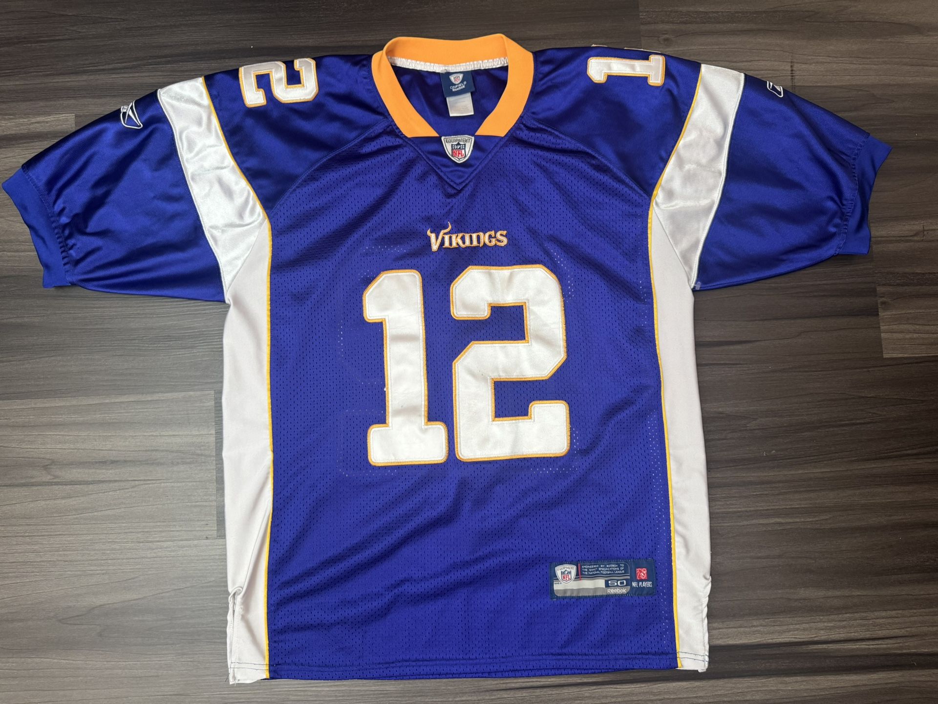Reebok Minnesota Vikings Percy Harvin #12 NFL Home Stitched Jersey Men’s 50 XL 100% authentic. Signs of wears but good condition. This Reebok Minne