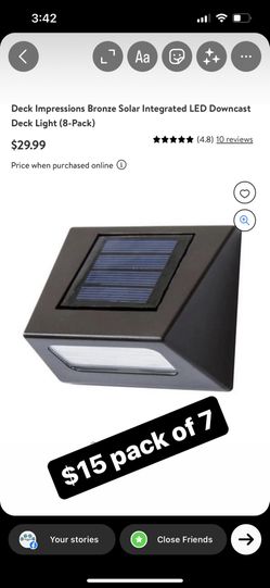Deck Impressions Bronze Solar Integrated LED Downcast Deck Light