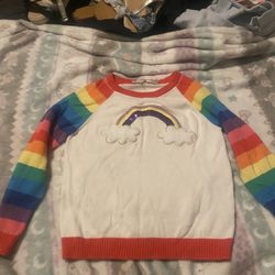 Rainbow Sweater Size 4/5 Little Girls