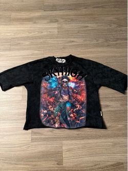 Sky High black medium crop shirt