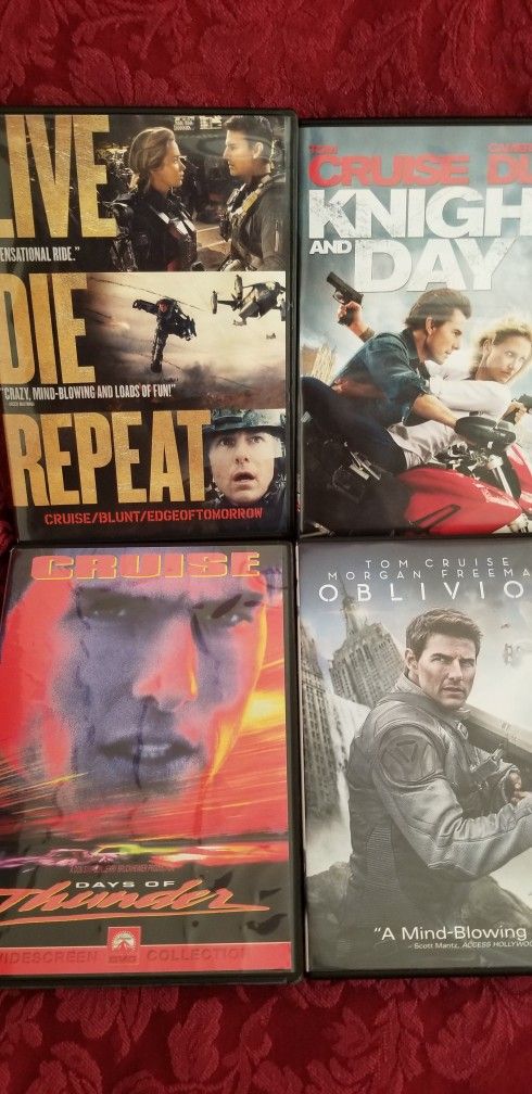 Tom Cruise Collection - 4 DVD's (SOLD AS A LOT ONLY)