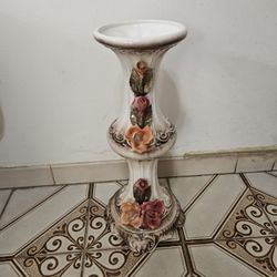 Large Capodimonte Made In Italy Porcelain Vase 