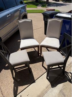 4 mixed dinning chairs