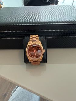 Presidential rose 40 Gold Day Date Watch AP Cartier Skeleton