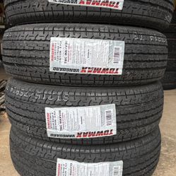 (4) - ST215/75/14 Power King Towmax Vanguard Trailer Tires