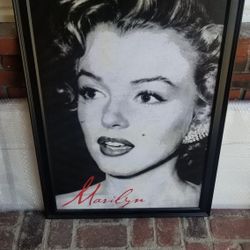 Painted Marilyn Monroe Framed Art