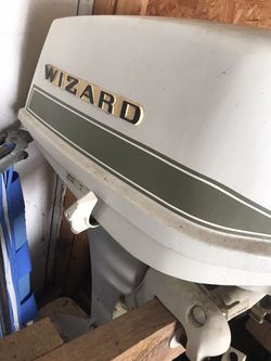 Vintage Wizard 9.0 boat motor Antique