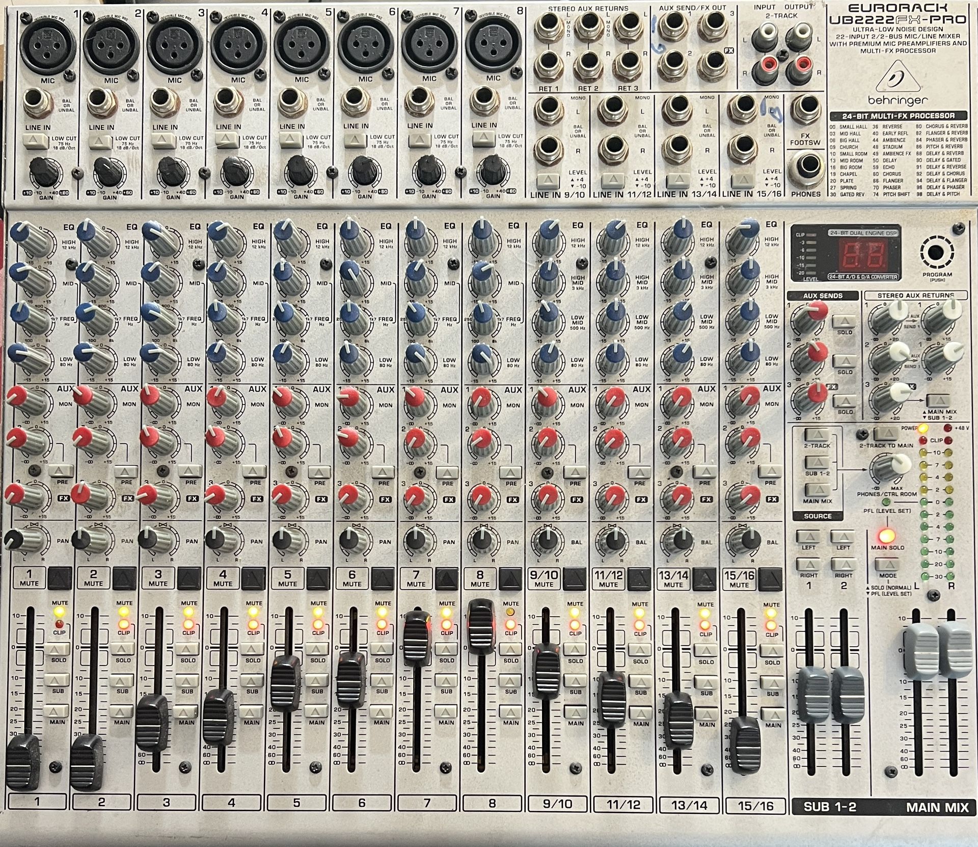 Behringer UB2222 FX Mixer With effects 