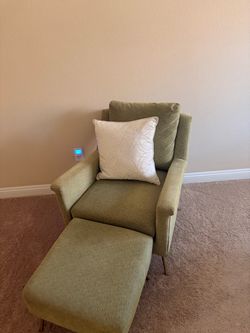 Sage Green Accent Chair & Ottoman $150 OBO