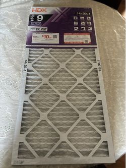 1286. NEW HDX FPR9 4x30x1 Air Filter $10.00 Retail at Home Depot $18.0