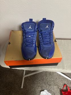 Air Jordan 12 Deep Royal Blue Suede Sneakers